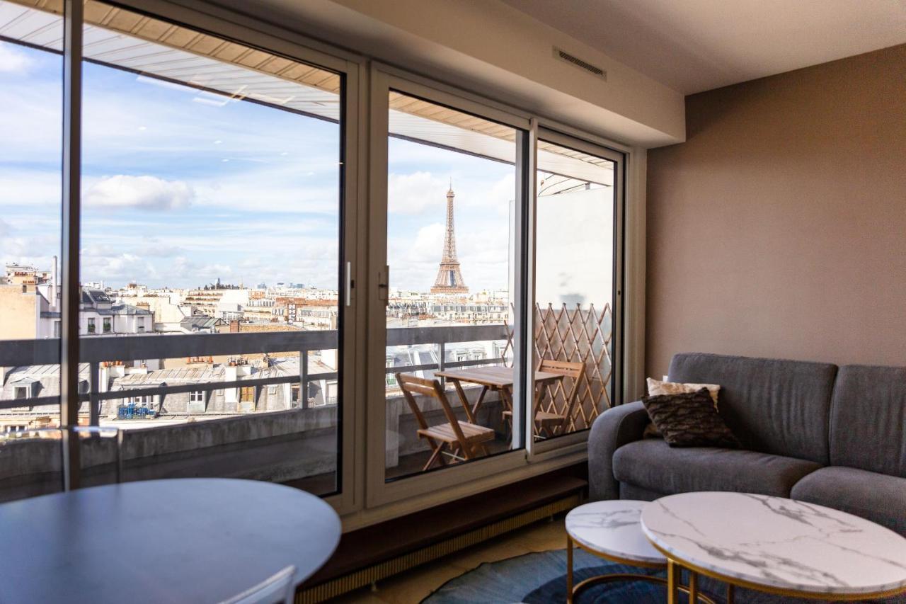 Appartement Vue Tour Eiffel Paris Exterior foto